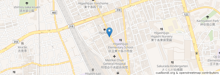Mapa de ubicacion de ドラックス　クリハラ en Japon, Tokyo, 北区.