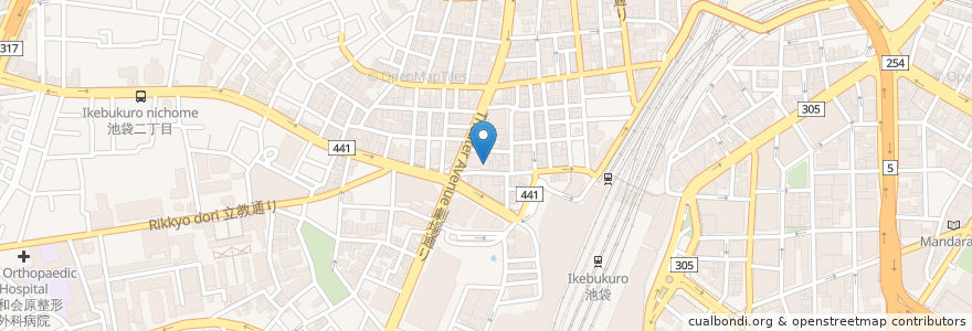 Mapa de ubicacion de 仮面ライダー・ザ・ダイナー en Japan, Tokio, 豊島区.