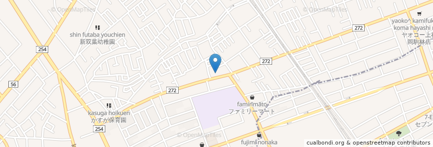 Mapa de ubicacion de かすが保育園 en 일본, 사이타마현, ふじみ野市.