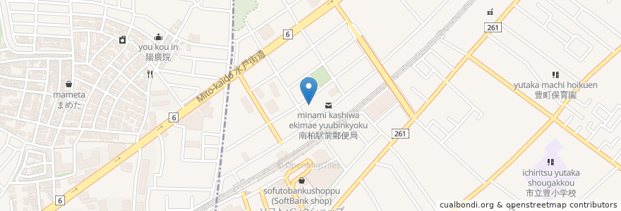 Mapa de ubicacion de 小竹医院（産婦人科） en 日本, 千葉県, 柏市.
