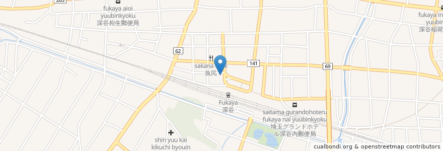 Mapa de ubicacion de モスバーガー en Japan, 埼玉県, 深谷市.