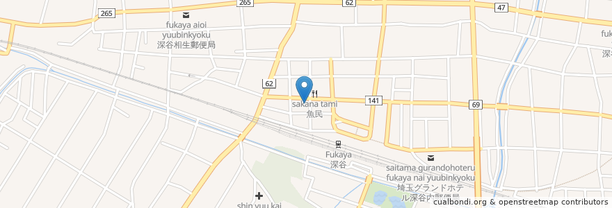 Mapa de ubicacion de トヨタレンタリース en 日本, 埼玉県, 深谷市.