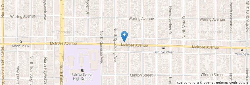 Mapa de ubicacion de Matrix en アメリカ合衆国, カリフォルニア州, Los Angeles County, ロサンゼルス.