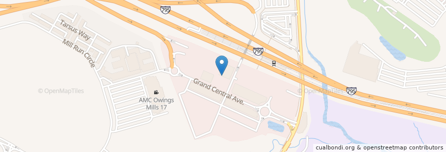Mapa de ubicacion de Baltimore County Public Library Owings Mills Branch en ایالات متحده آمریکا, مریلند, Baltimore County.