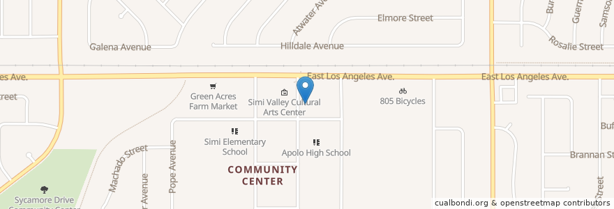 Mapa de ubicacion de VCFD Station 41 en Vereinigte Staaten Von Amerika, Kalifornien, Ventura County, Simi Valley.