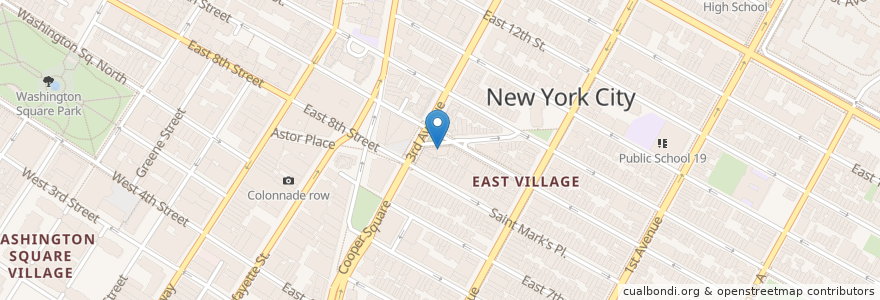 Mapa de ubicacion de Angel's Share en Estados Unidos De América, Nueva York, Nueva York, New York County, Manhattan Community Board 3, Manhattan.