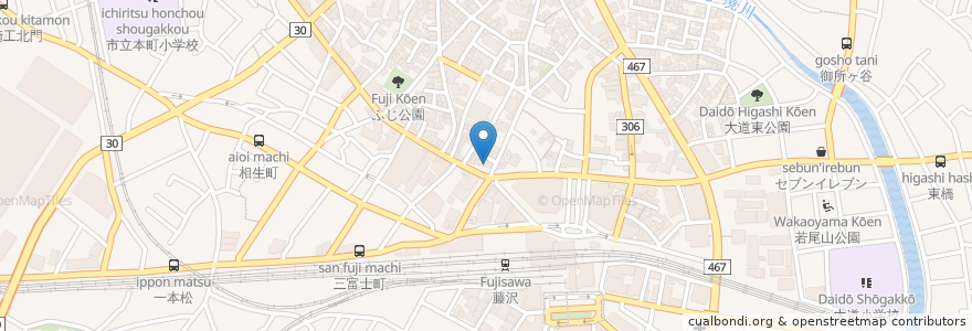 Mapa de ubicacion de 484CAFE en Japón, Prefectura De Kanagawa, 藤沢市.