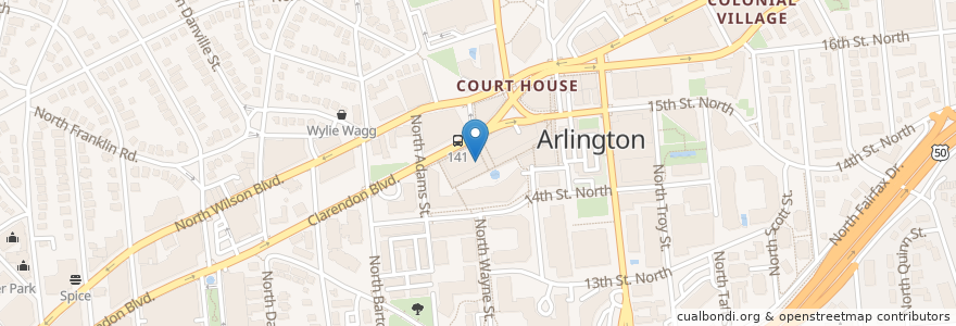Mapa de ubicacion de Pho Deluxe en アメリカ合衆国, バージニア州, Arlington County, Arlington.