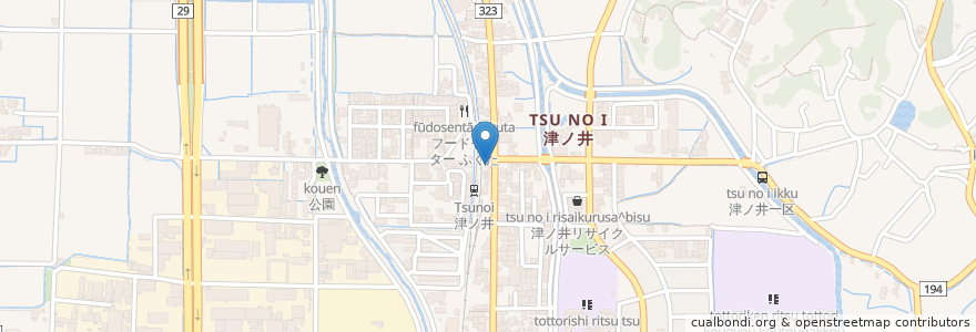 Mapa de ubicacion de 津ノ井二区公民館 en Giappone, Prefettura Di Tottori, 鳥取市.