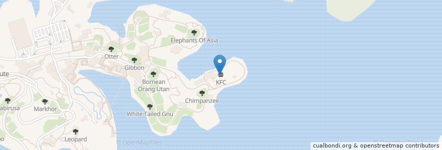 Mapa de ubicacion de KFC en Singapour, Northwest.