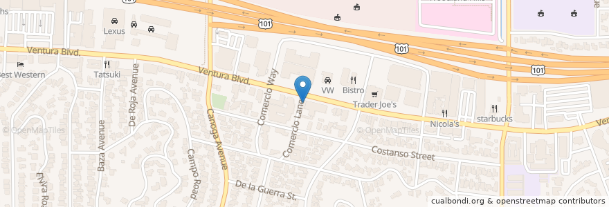 Mapa de ubicacion de My Brothers BBQ en États-Unis D'Amérique, Californie, Los Angeles County, Los Angeles.
