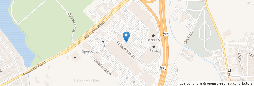 Mapa de ubicacion de Med Stop en 美利坚合众国/美利堅合眾國, 加利福尼亚州/加利福尼亞州, San Luis Obispo County, San Luis Obispo.