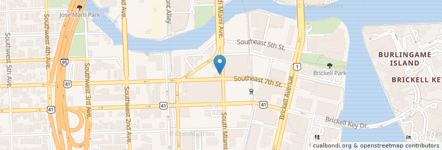 Mapa de ubicacion de River Oyster bar en アメリカ合衆国, フロリダ州, マイアミ・デイド郡, マイアミ.