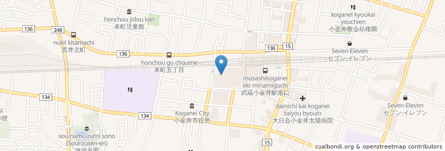 Mapa de ubicacion de ST.MARC CAFÉ en Japan, Tokyo, Koganei.