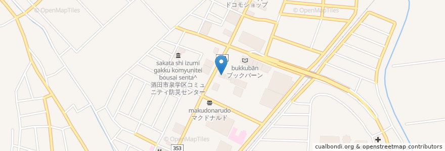 Mapa de ubicacion de ココス 酒田店 en Giappone, Prefettura Di Yamagata, 酒田市.