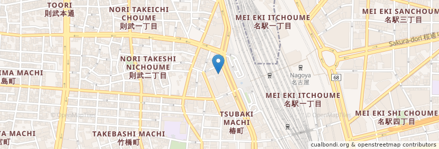 Mapa de ubicacion de はなの舞 en Jepun, 愛知県, 名古屋市, 中村区.