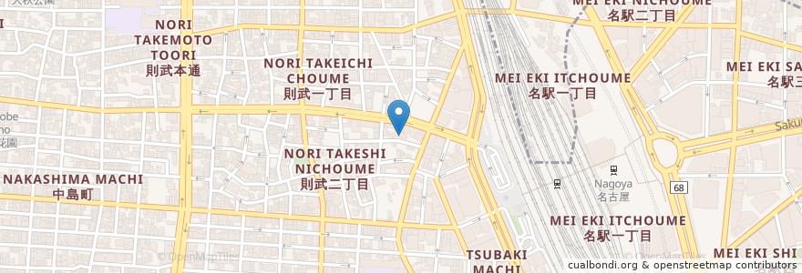 Mapa de ubicacion de セントラル トリミング アカデミー en Japón, Prefectura De Aichi, Nagoya, 中村区.