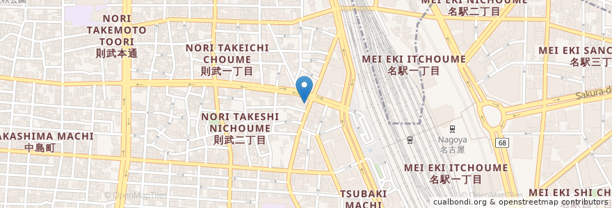 Mapa de ubicacion de Mercy en Jepun, 愛知県, 名古屋市, 中村区.