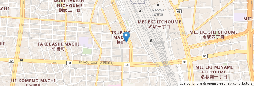 Mapa de ubicacion de AJIT en ژاپن, 愛知県, 名古屋市, 中村区.