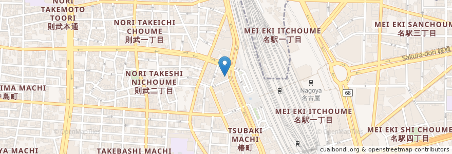 Mapa de ubicacion de Bond Girl en Japon, Préfecture D'Aichi, 名古屋市, 中村区.