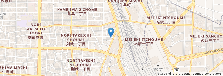 Mapa de ubicacion de Ca La Carmen en 日本, 愛知県, 名古屋市, 中村区.