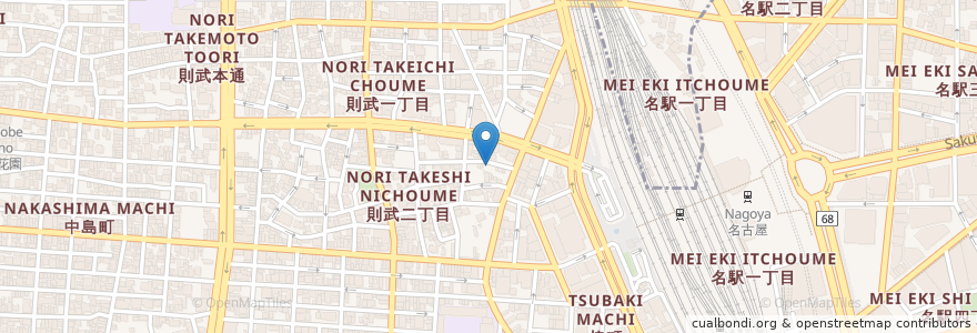 Mapa de ubicacion de 三井のリパーク en Japon, Préfecture D'Aichi, 名古屋市, 中村区.