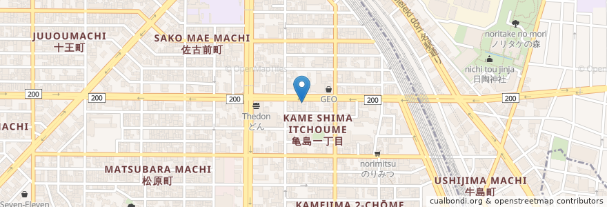 Mapa de ubicacion de いろは茶屋 en Япония, Айти, 名古屋市, 中村区.