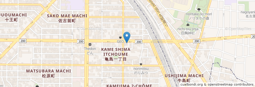 Mapa de ubicacion de そぞろ en Japon, Préfecture D'Aichi, 名古屋市, 中村区.