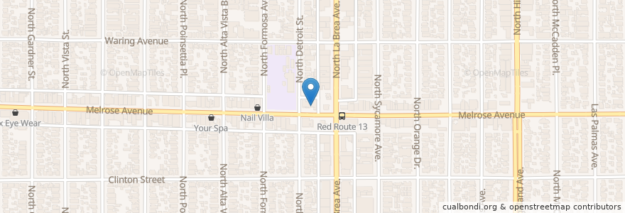 Mapa de ubicacion de All about the Bread en Stati Uniti D'America, California, Los Angeles County, Los Angeles.
