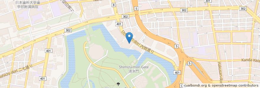 Mapa de ubicacion de 九段坂病院 en Japón, Tokio, Chiyoda.