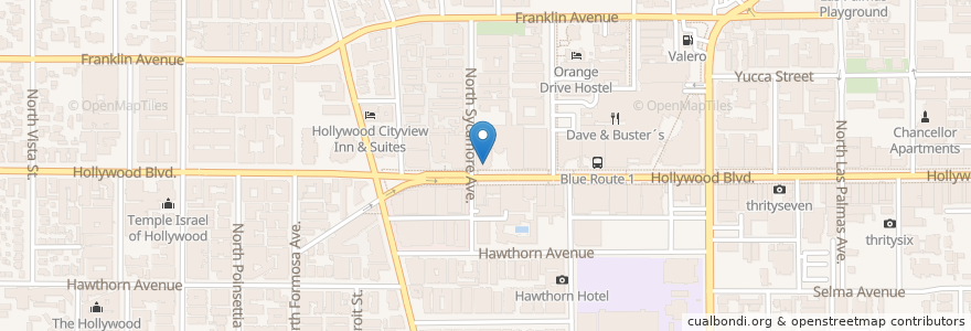 Mapa de ubicacion de CVS Pharmacy en Stati Uniti D'America, California, Los Angeles County, Los Angeles.