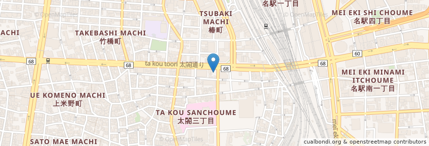 Mapa de ubicacion de エムエス太閤通パーキング en Japon, Préfecture D'Aichi, 名古屋市, 中村区.