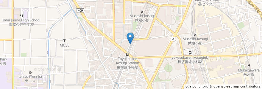Mapa de ubicacion de Asian Bistro Dai en 日本, 神奈川県, 川崎市, 中原区.