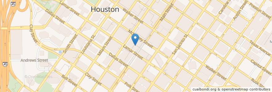 Mapa de ubicacion de Whataburger en États-Unis D'Amérique, Texas, Houston, Harris County.