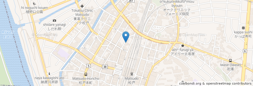 Mapa de ubicacion de 東葛クリニックみらい en Jepun, 千葉県, 松戸市.