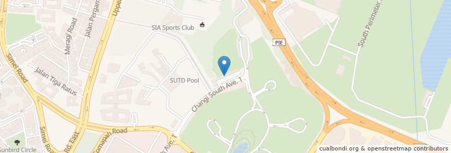 Mapa de ubicacion de Changi Business Park Bus Terminal en Singapur, Southeast.