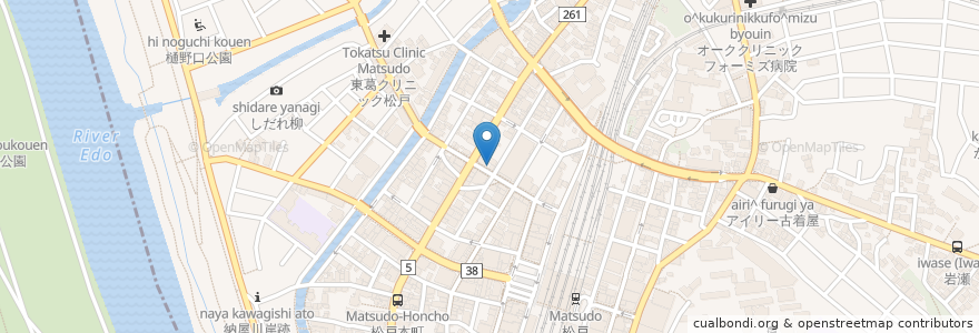 Mapa de ubicacion de フクフク en ژاپن, 千葉県, 松戸市.