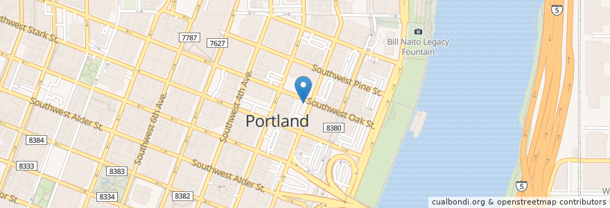 Mapa de ubicacion de Asian Station en Stati Uniti D'America, Oregon, Portland, Multnomah County.