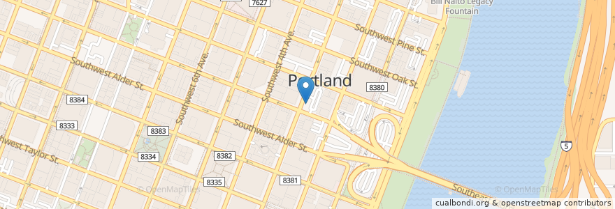 Mapa de ubicacion de Casablanca Cuisine en États-Unis D'Amérique, Oregon, Portland, Multnomah County.