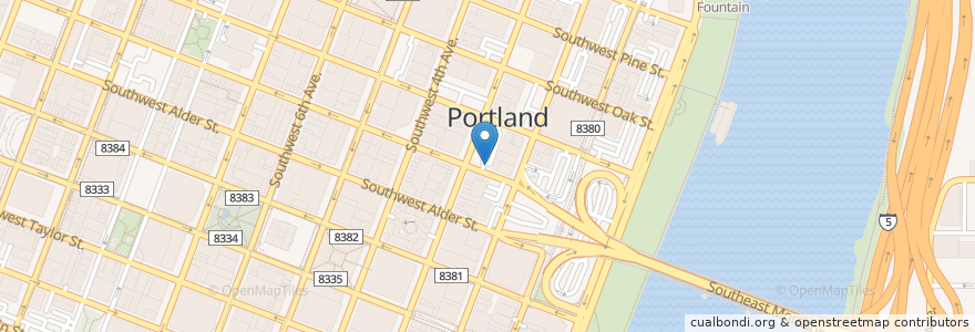 Mapa de ubicacion de Small Pharoah's en アメリカ合衆国, オレゴン州, Portland, Multnomah County.