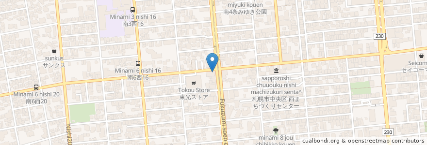 Mapa de ubicacion de 北海道銀行 en Japão, 北海道, 石狩振興局, Sapporo, 中央区.