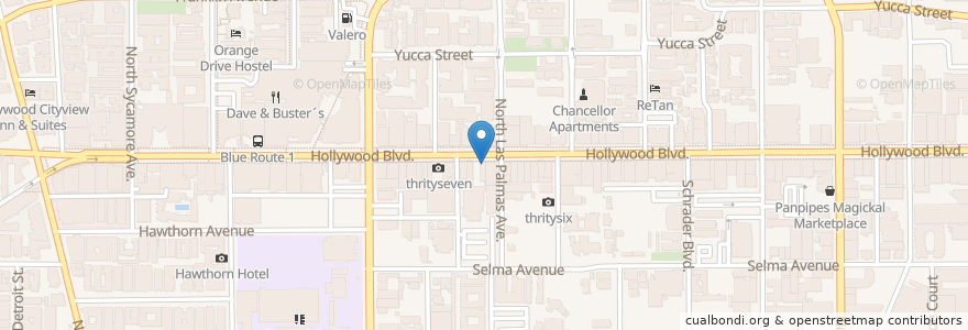Mapa de ubicacion de Juicy Factory en الولايات المتّحدة الأمريكيّة, كاليفورنيا, مقاطعة لوس أنجلس, لوس أنجلس.