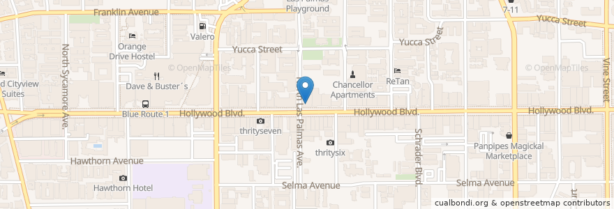 Mapa de ubicacion de Rusty Mullet en アメリカ合衆国, カリフォルニア州, Los Angeles County, ロサンゼルス.