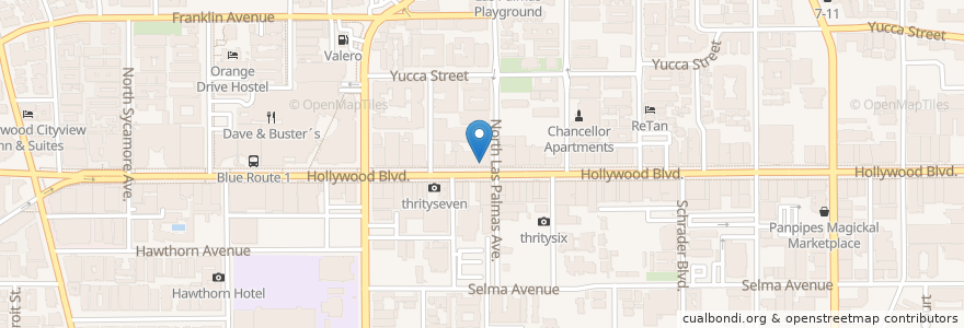 Mapa de ubicacion de Stefano's - Two Guys from Italy en アメリカ合衆国, カリフォルニア州, Los Angeles County, ロサンゼルス.