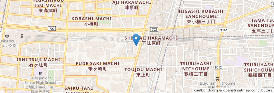 Mapa de ubicacion de タイムズ en Japón, Prefectura De Osaka, Osaka, 天王寺区.
