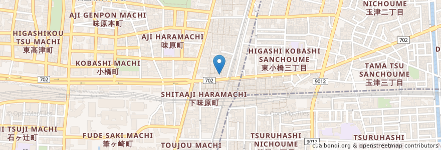 Mapa de ubicacion de 焼肉めいげつ en Japan, 大阪府, Osaka.