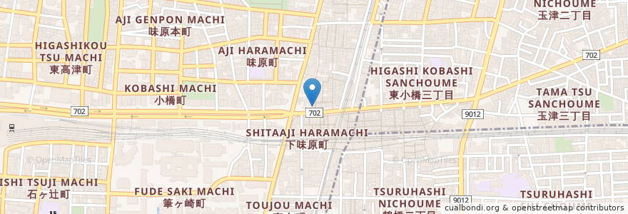 Mapa de ubicacion de 上等カレー en Japón, Prefectura De Osaka, Osaka, 天王寺区.