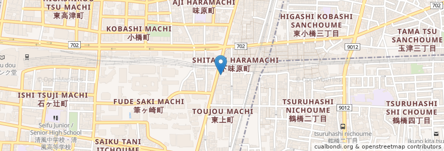 Mapa de ubicacion de さわやかパーキング en Jepun, 大阪府, 大阪市, 天王寺区.