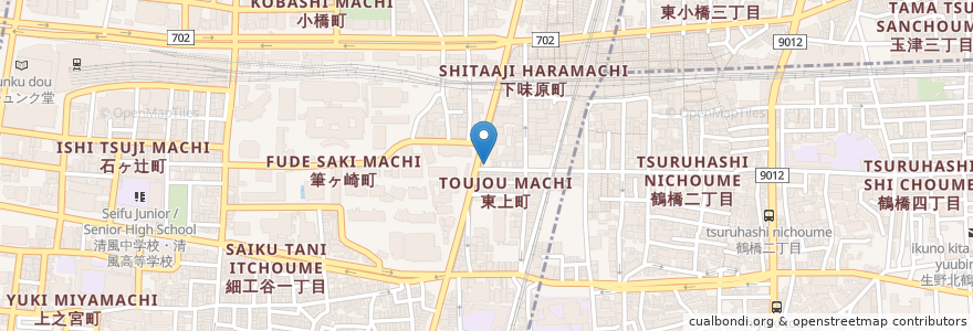 Mapa de ubicacion de 三井のリパーク en Japan, Präfektur Osaka, 大阪市, 天王寺区.
