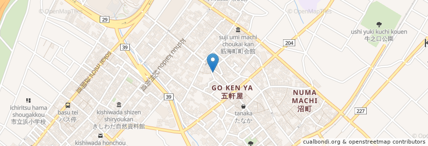Mapa de ubicacion de SONORA en Japonya, 大阪府, 岸和田市.